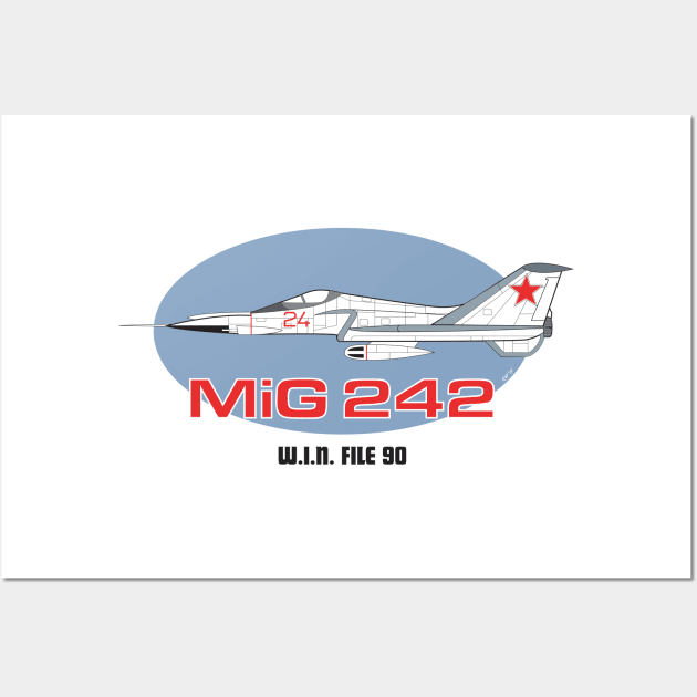 MiG-242 from 'Joe 90' Wall Art by RichardFarrell